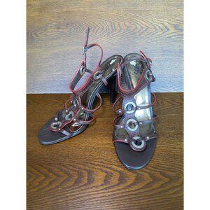 Carlos Santana Brown Leather Heels Size 8.5
